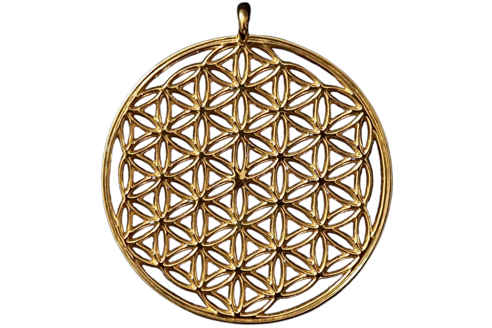 Rundes Amulett mit geometrischem Kreismuster