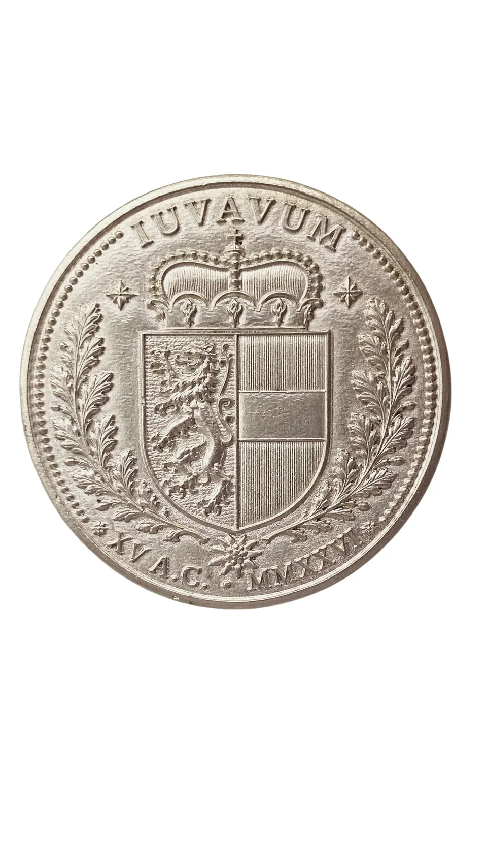 Historisches Salzburger Wappen mit IUVAVUM – Zinn-Probeguss